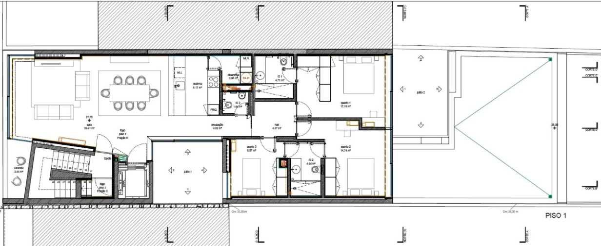 Apartamento T3 para Venda em Aldoar, Foz do Douro e Nevogilde Planta 1