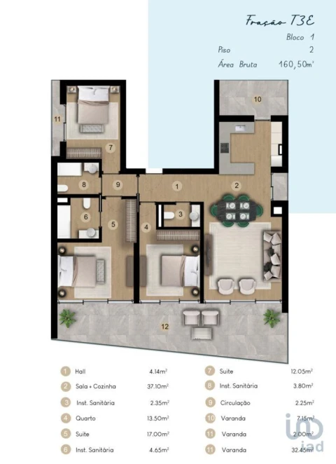Apartamento T3 para Venda em Santo Antonio