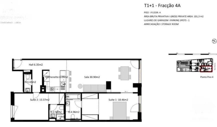 Apartamento T2 para Arrendamento em Arroios Foto 29