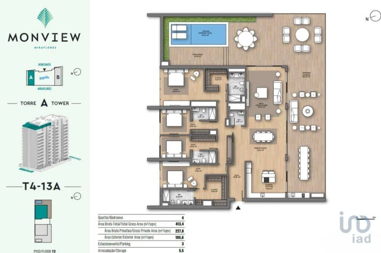 Apartamento T4 para Venda em Algés, Linda-A-Velha e Cruz Quebrada-Dafundo Foto 13