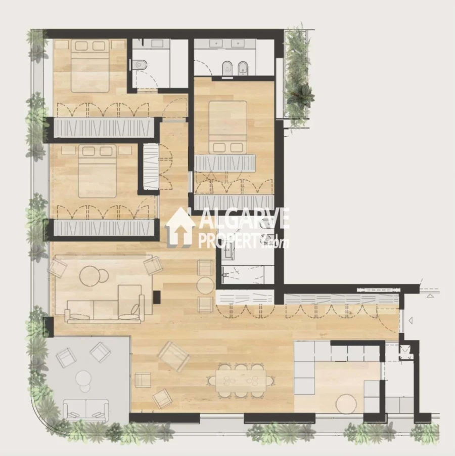 Apartamento T3 para Venda em Faro (Sé e São Pedro) Planta 1