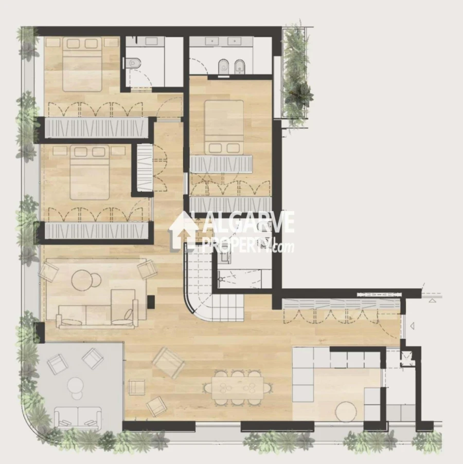 Apartamento T3 para Venda em Faro (Sé e São Pedro) Planta 1