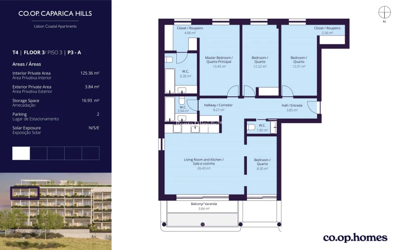 Apartamento T4 para Venda em Costa da Caparica Planta 1