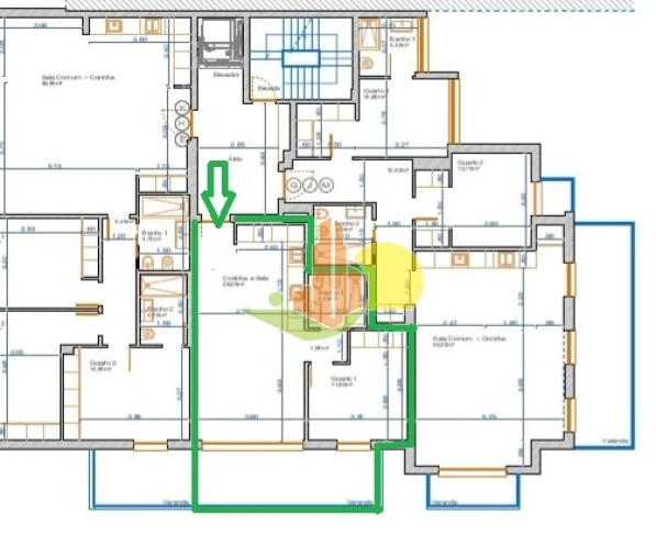 Apartamento T1 para Venda em Buarcos Planta 1