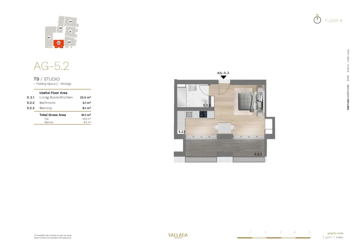 Apartamento T0 para Venda em Bonfim Planta 1