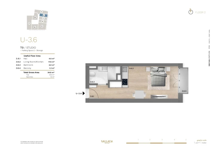 Apartamento T0 para Venda em Bonfim Planta 1