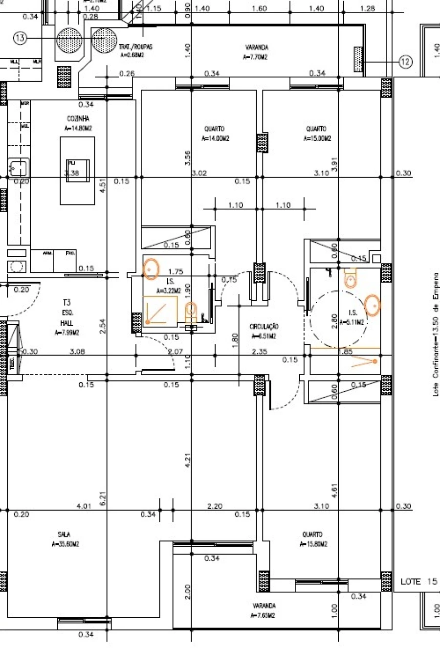 Apartamento T2 para Venda em Montijo e Afonsoeiro Planta 1