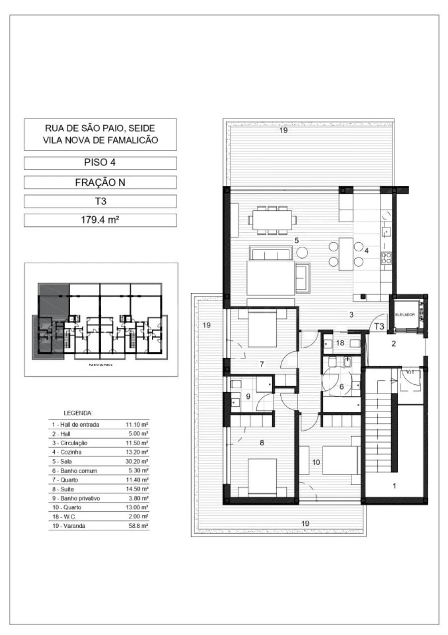 Apartamento T3 para Venda em Seide Foto 14
