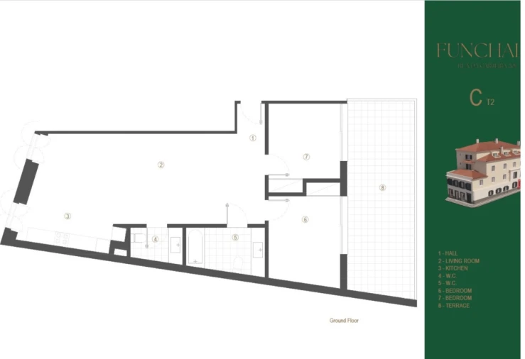 Apartamento T2 para Venda em Funchal (São Pedro) Planta 1