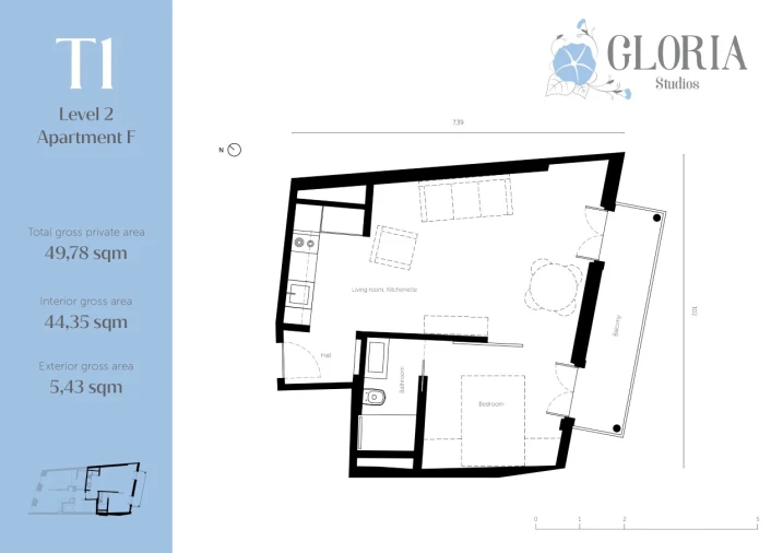 Apartamento T1 para Venda em Santo António Planta 1