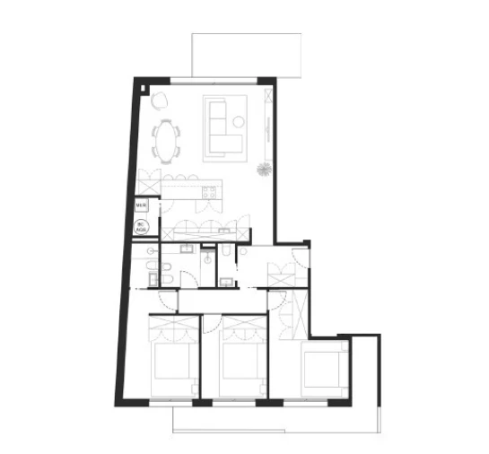 Apartamento T3 para Venda em Nogueira da Regedoura Planta 1