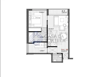 Apartamento T1 para Venda em Mafamude e Vilar do Paraíso