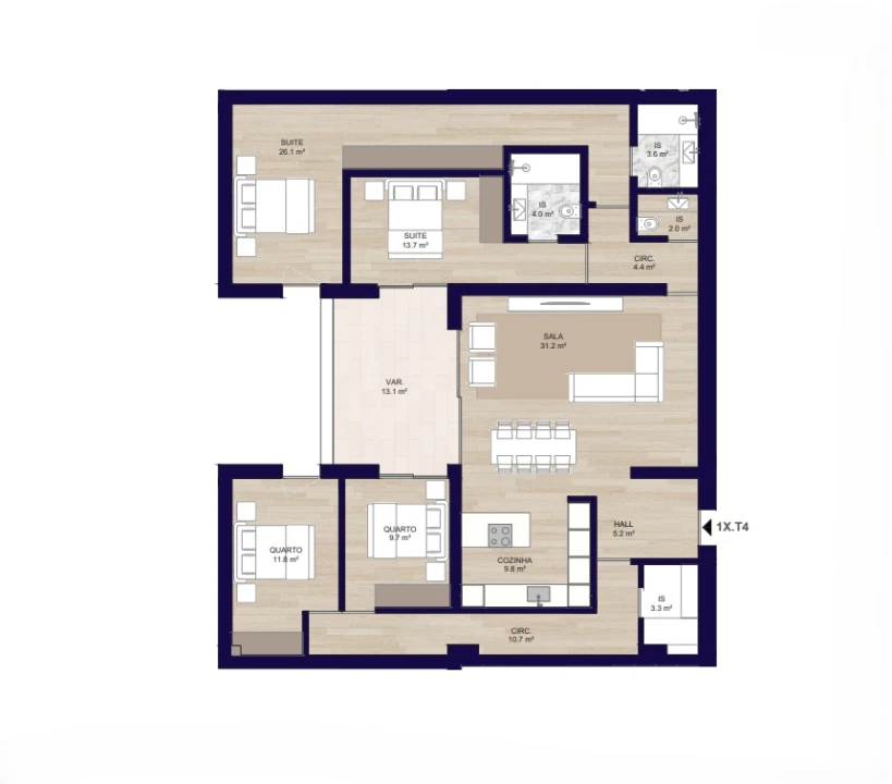 Apartamento T4 para Venda em Matosinhos e Leça da Palmeira Foto 8