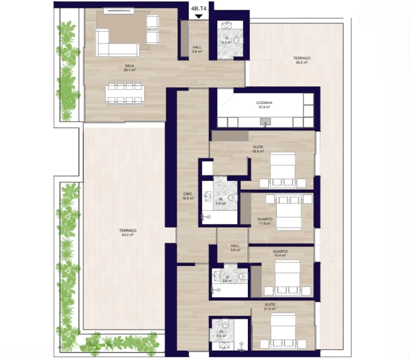 Apartamento T4 para Venda em Matosinhos e Leça da Palmeira Foto 8