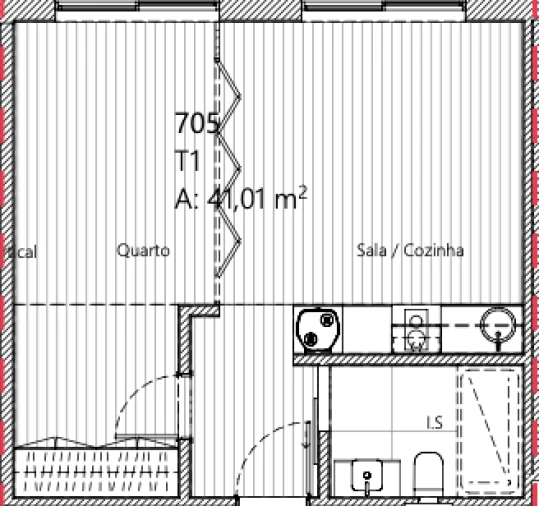Apartamento T1 para Venda em Mafamude e Vilar do Paraíso Foto 15