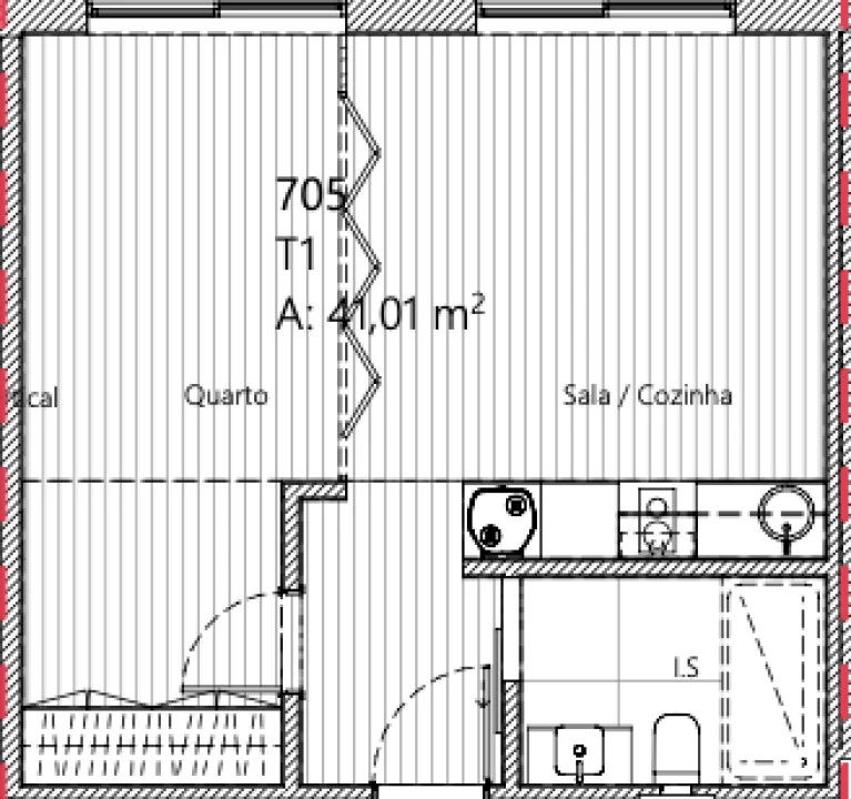 Apartamento T1 para Venda em Mafamude e Vilar do Paraíso Foto 15
