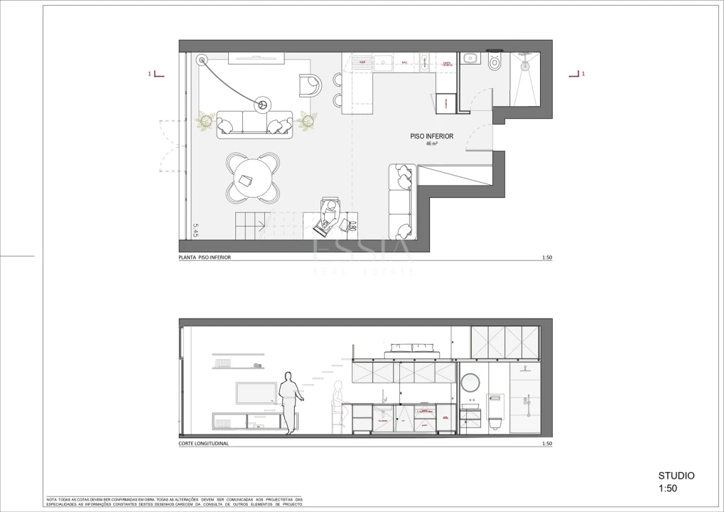 Apartamento T1 para Venda em Cedofeita, Santo Ildefonso, Sé, Miragaia, São Nicolau e Vitória Planta 2