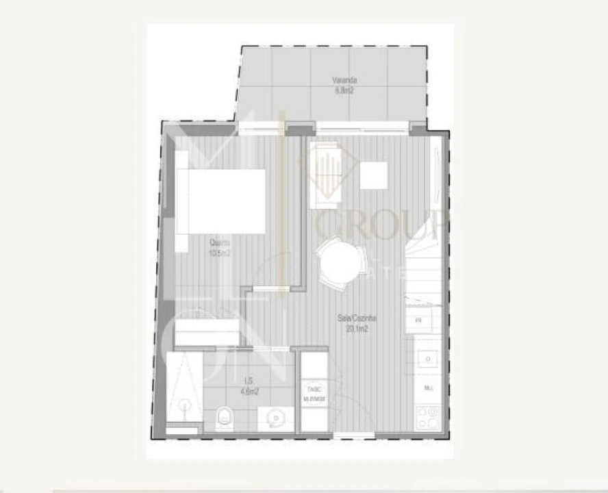 Apartamento T1 para Venda em Paranhos Foto 3