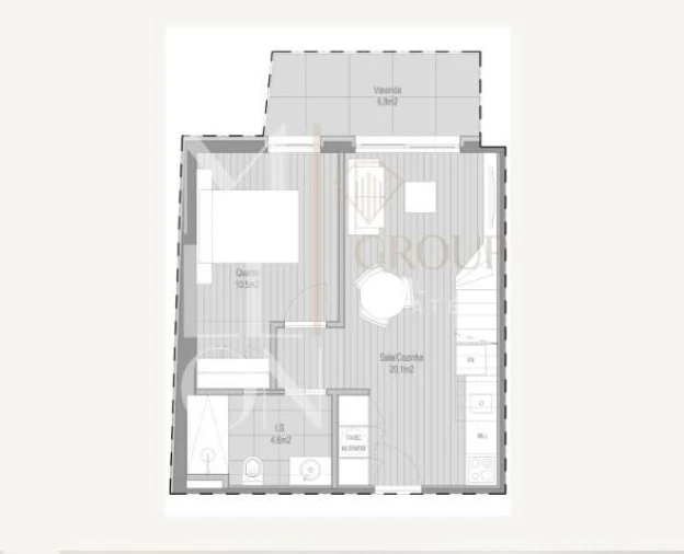 Apartamento T1 para Venda em Paranhos Foto 3