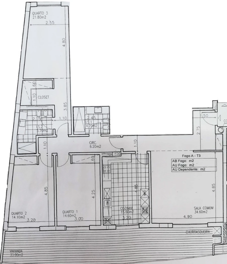 Apartamento T3 para Venda em Odivelas Planta 1