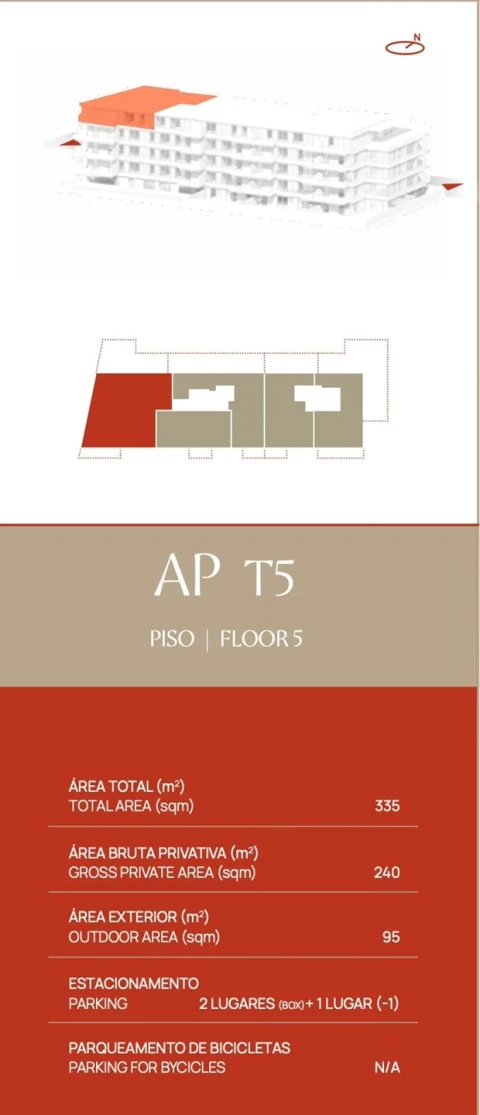 Apartamento T5 para Venda em Canidelo