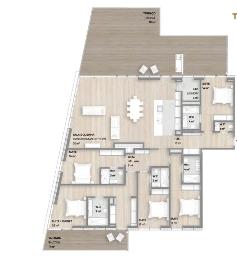 Apartamento T5 para Venda em Canidelo