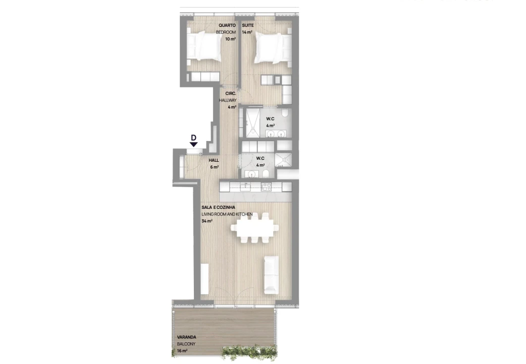 Apartamento T2 para Venda em Canidelo Foto 11