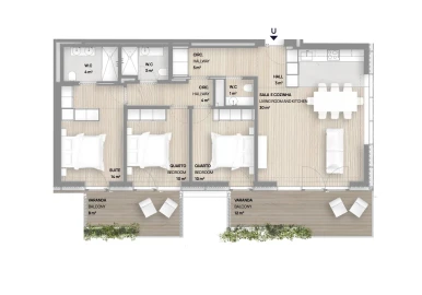 Apartamento T3 para Venda em Canidelo