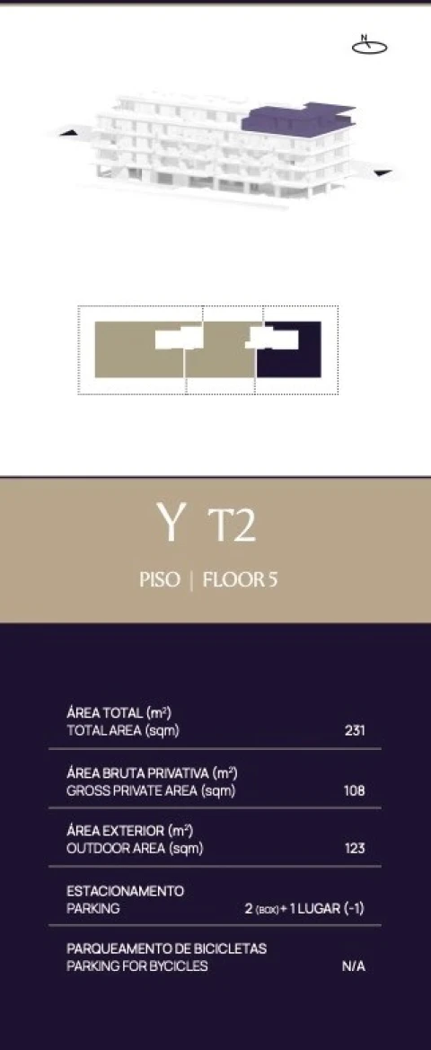 Apartamento T2 para Venda em Canidelo