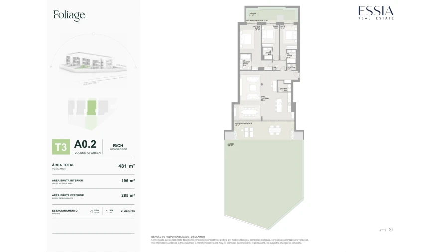 Apartamento T3 para Venda em Aldoar, Foz do Douro e Nevogilde Planta 1