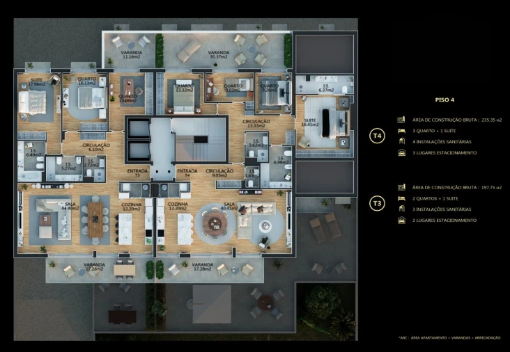Apartamento T4 para Venda em Campolide Planta 1