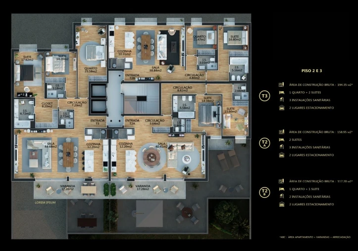 Apartamento T3 para Venda em Campolide Planta 1