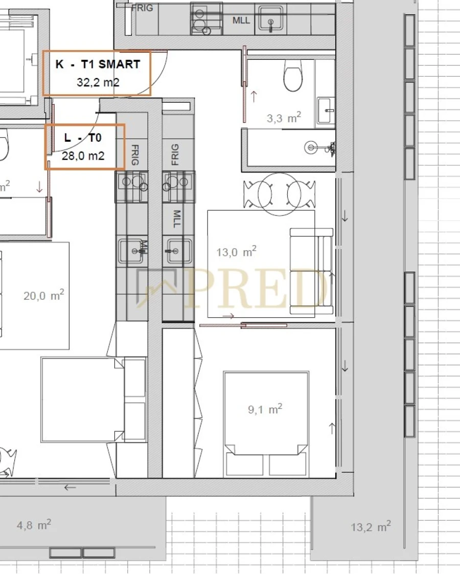 Apartamento T1 para Venda em São Mamede de Infesta e Senhora da Hora Foto 6