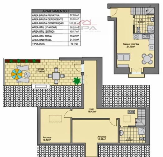 Apartamento T2 para Venda em Vila Real de Santo Antonio Foto 3
