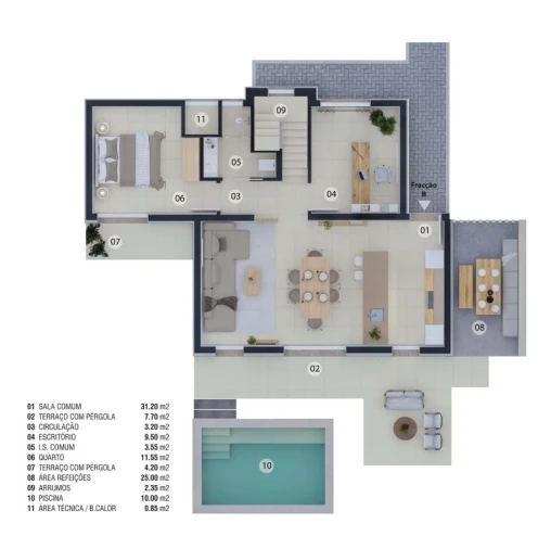 Moradia T3 para Venda em Silves Planta 1
