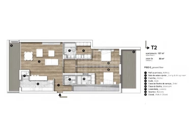 Apartamento T2 para Venda em Olhão