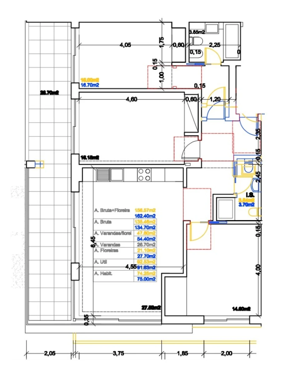 Apartamento T3 para Venda em Albufeira e Olhos de Água Planta 1