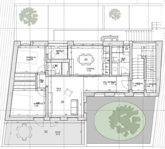Apartamento T2 para Venda em Nossa Senhora da Conceição e São Bartolomeu Planta 1
