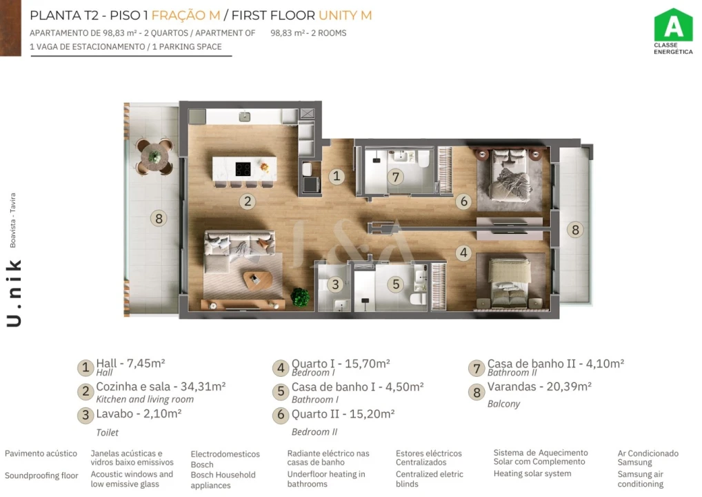 Apartamento T2 para Venda em Tavira (Santa Maria e Santiago) Foto 23