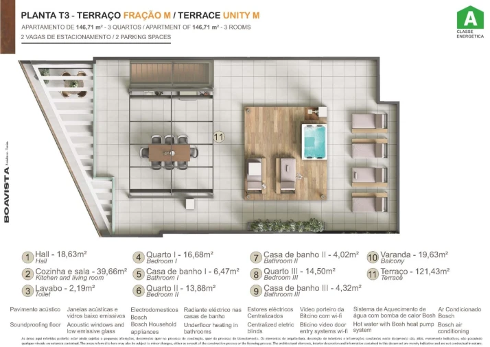 Apartamento T3 para Venda em Tavira (Santa Maria e Santiago) Planta 2