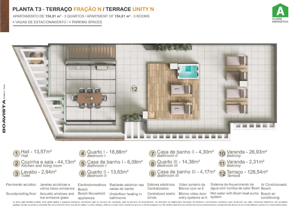 Apartamento T3 para Venda em Tavira (Santa Maria e Santiago) Planta 2