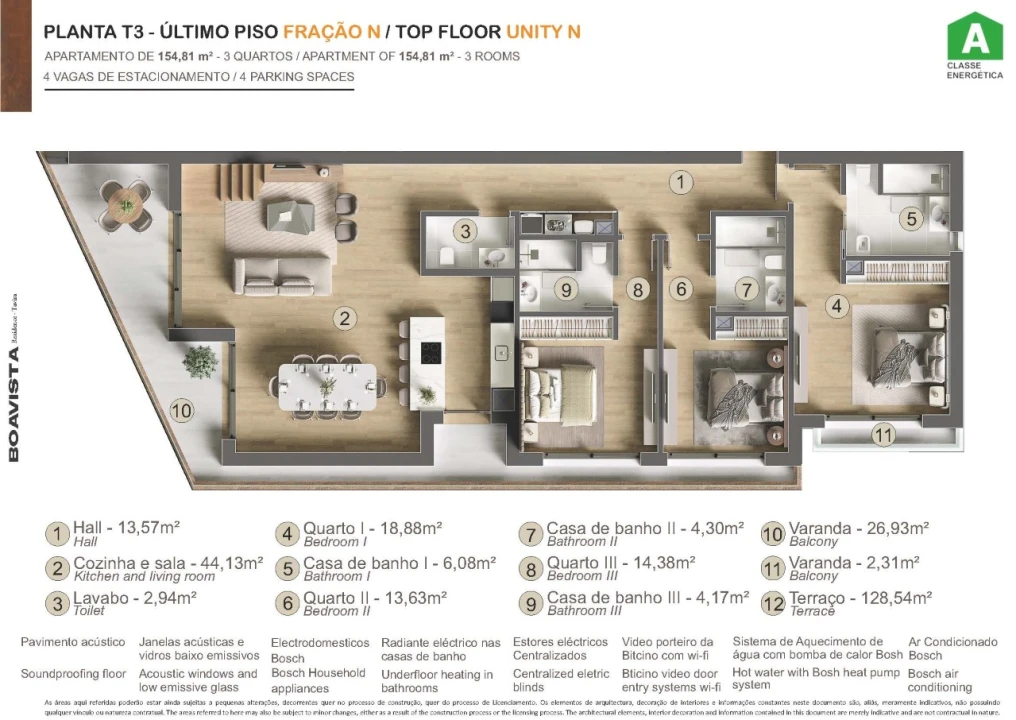 Apartamento T3 para Venda em Tavira (Santa Maria e Santiago) Planta 4