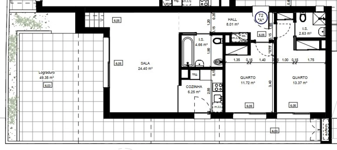 Apartamento T2 para Venda em Conceição e Cabanas de Tavira Planta 1