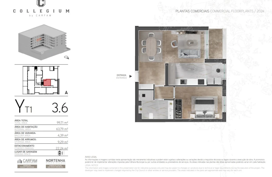 Apartamento T1 para Venda em Canidelo Foto 24