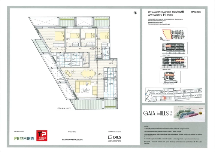 Apartamento T4 para Venda em Santa Marinha e São Pedro da Afurada Planta 1