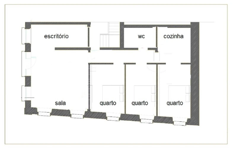 Apartamento T3 para Venda em Estrela Planta 1
