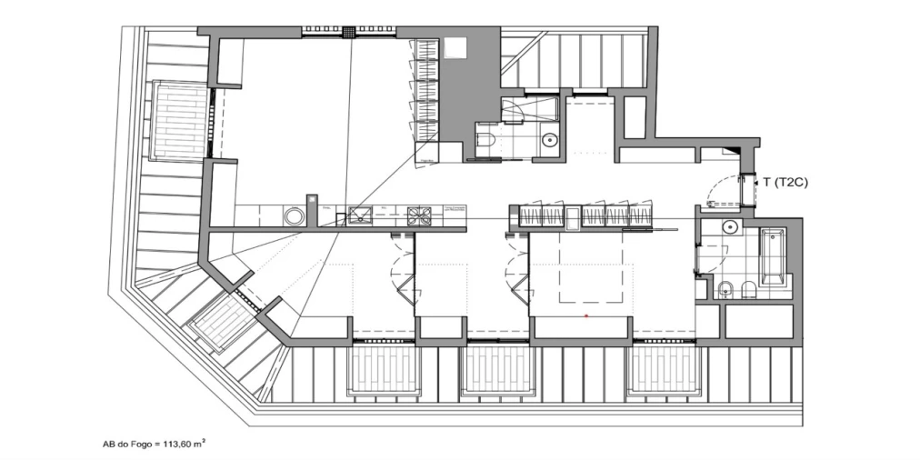 Apartamento T2 para Venda em Santo António Planta 1