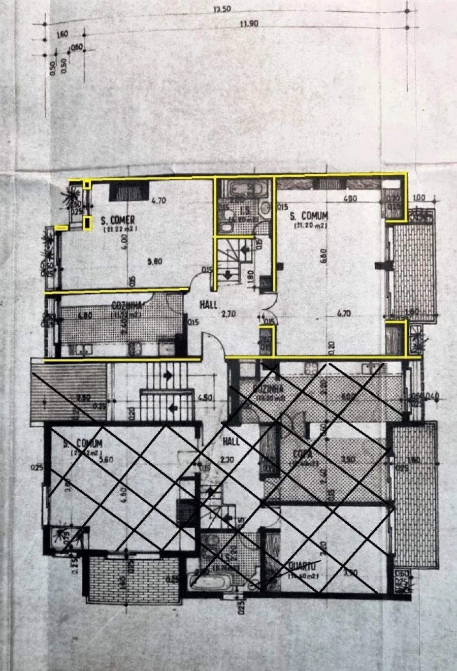 Apartamento T3 para Venda em Carcavelos e Parede Planta 1