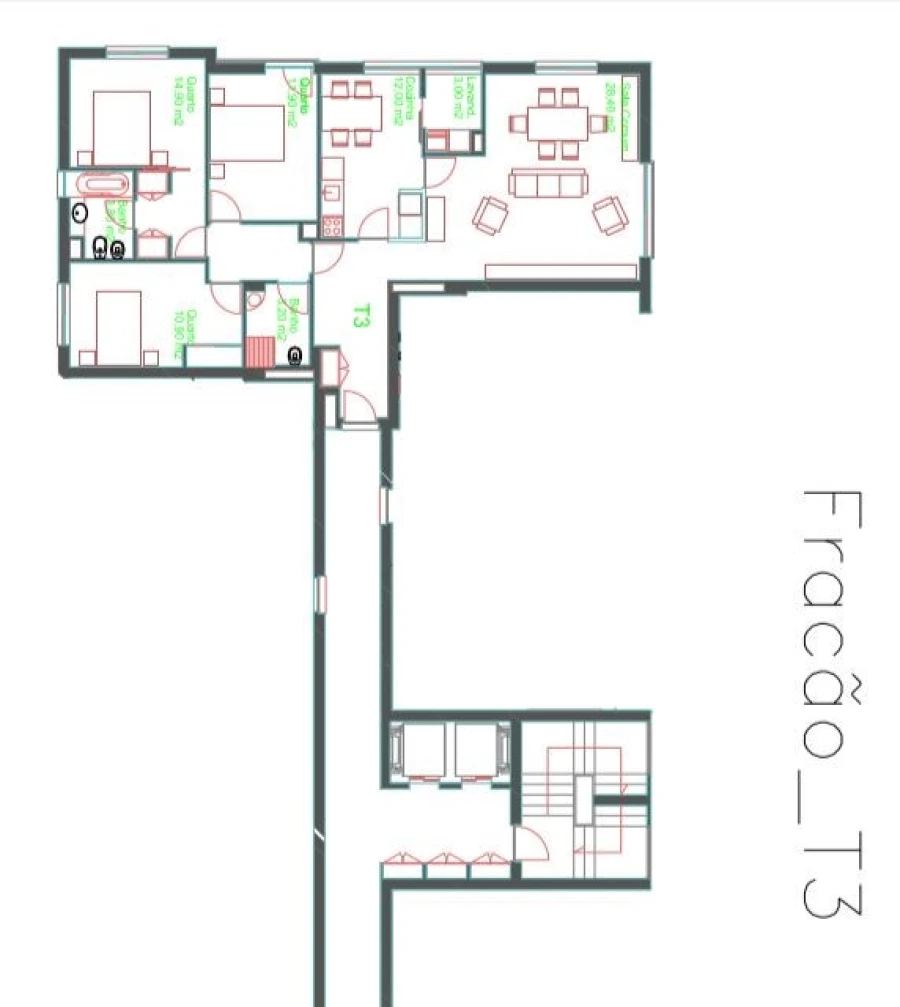 Apartamento T3 para Venda em Ermesinde Planta 1