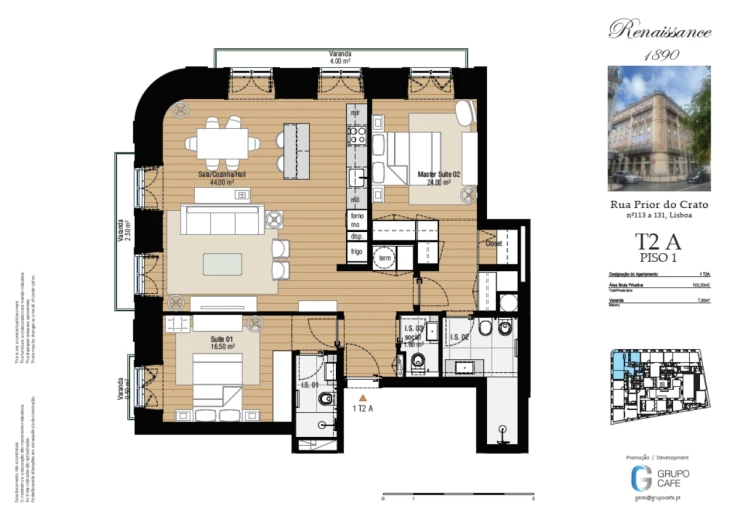 Apartamento T2 para Venda em Estrela Planta 1